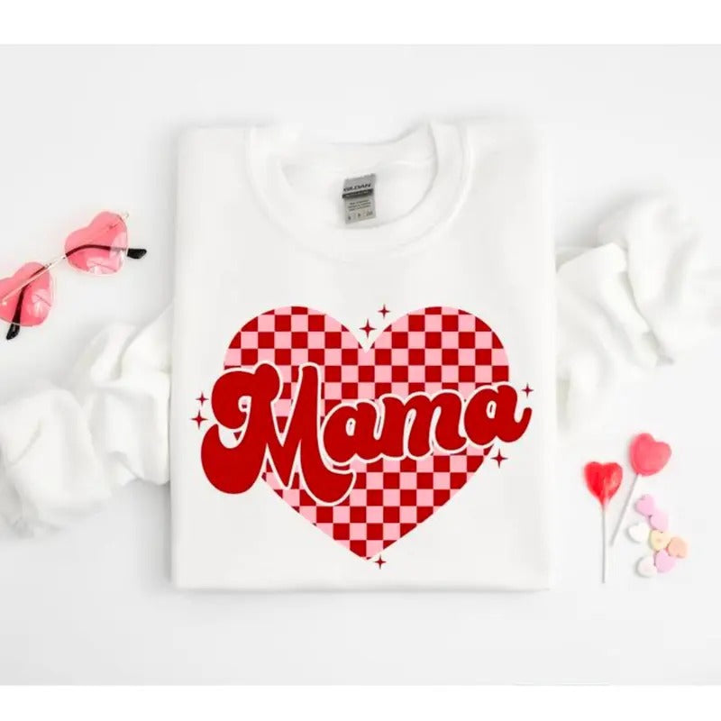 Mama Heart Mama Valentine Cotton Menswear Classic Shirt Man T-Shirts, Hoodie, Sweatshirt - T-Shirt, Sweatshirt, Hoodie
