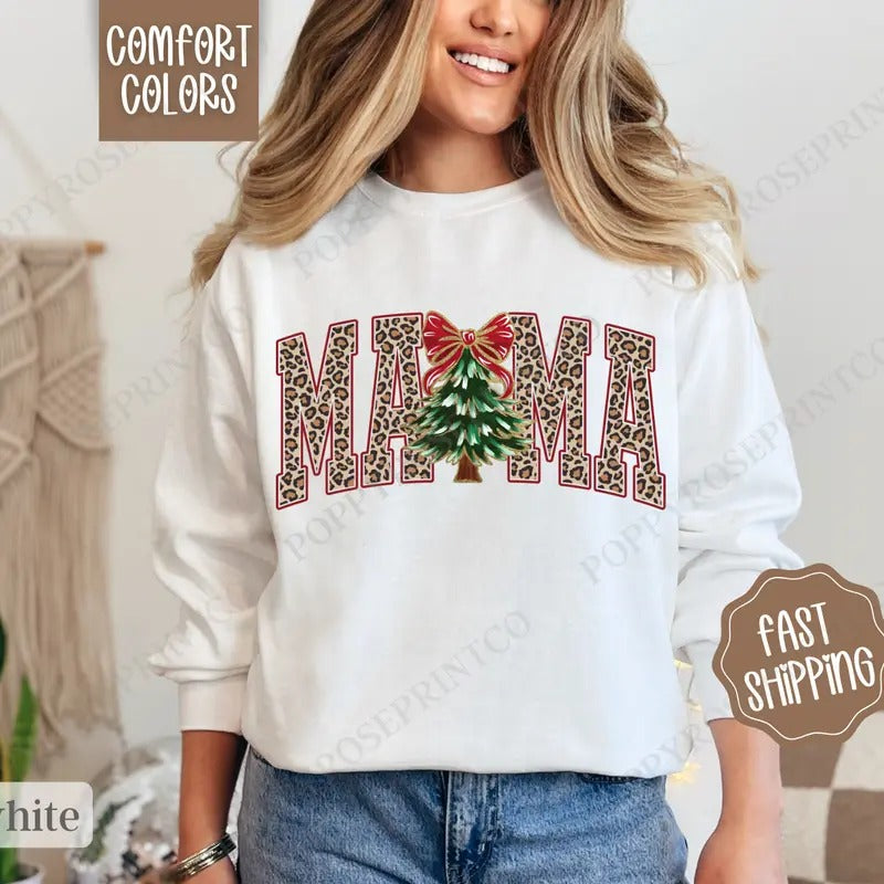 Mama Leopard Comfort Colors Mom T-Shirts, Hoodie, Sweatshirt - T-Shirt, Sweatshirt, Hoodie