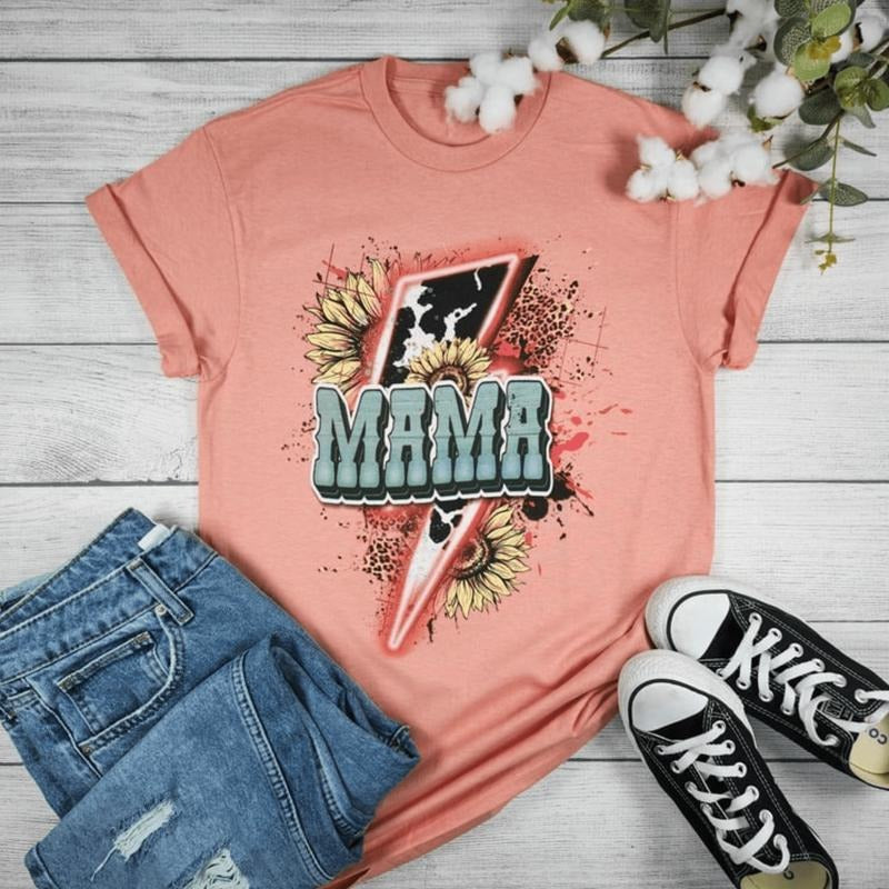 Mama Lightning Cow Sunflower T-Shirts, Hoodie, Sweatshirt - T-Shirt, Sweatshirt, Hoodie