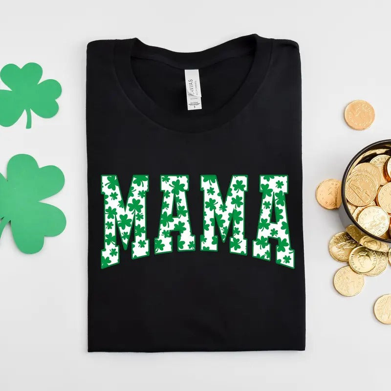 Mama Shamrock Shirt St Patricks Day Mama Irish Mom Lucky Mama Sweatshirtst Patrick'S Day Giftmama T-Shirts, Hoodie, Sweatshirt - T-Shirt, Sweatshirt, Hoodie