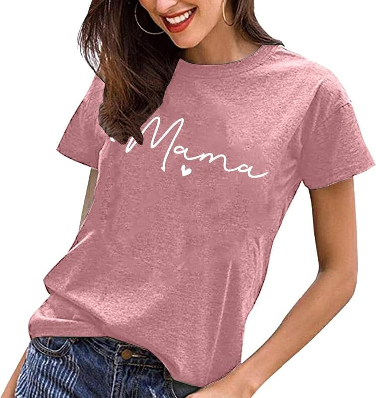 Mama Mama Letter Print Funny Mama Casual Short Sleeve Mom Life Tops Comfort Womenswear T-Shirts, Hoodie, Sweatshirt - T-Shirt, Sweatshirt, Hoodie