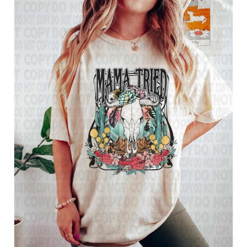 Mama Tried Shirt Country Western Comfort Colors Country Music Shirt Boho Western T-Shirts, Hoodie, Sweatshirt - T-Shirt, Sweatshirt, Hoodie