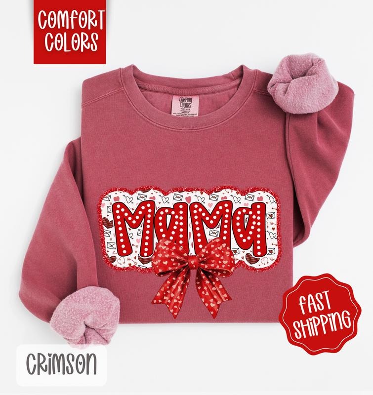 Mama Valentine Comfort Colors Cute T-Shirts, Hoodie, Sweatshirt - T-Shirt, Sweatshirt, Hoodie