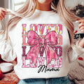 Mama Valentine Loved Mama Heart Coquette Bow Pink Brushstroke Valentine Retro Valentine Glitter T-Shirts, Hoodie, Sweatshirt - T-Shirt, Sweatshirt, Hoodie