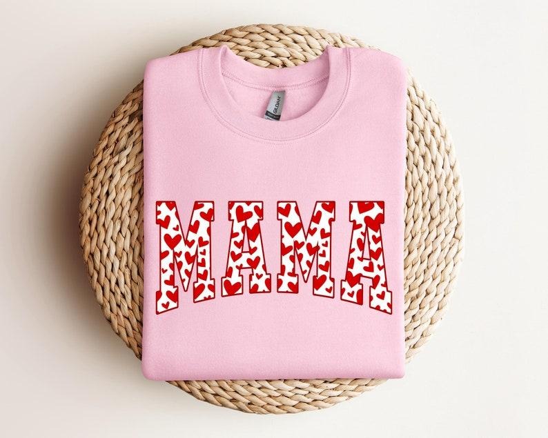Mama Valentines Heart Shirt Shirts Woman Latte Valentine Shirt Valentines Mom Womenswear Top T-Shirts, Hoodie, Sweatshirt - T-Shirt, Sweatshirt, Hoodie