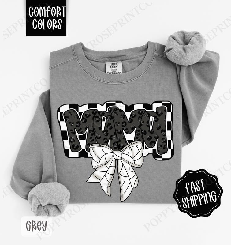 Mama Volleyball Bow Comfort Colors Volleyball Mom Volleyball Mama T-Shirts, Hoodie, Sweatshirt - T-Shirt, Sweatshirt, Hoodie