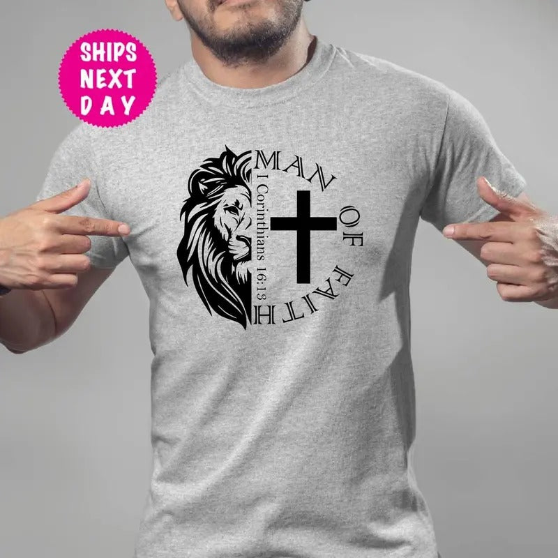 Man Faith Shirt Christian Shirt Religious Bible Verse Shirt Christian Him Jesus Shirt T-Shirts, Hoodie, Sweatshirt - T-Shirt, Sweatshirt, Hoodie