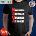 Manipulating America’s gullible assholes MAGA shirt Unisex T-shirt, Sweatshirt, Hoodie, Long Sleeve Tee - T-Shirt, Sweatshirt, Hoodie