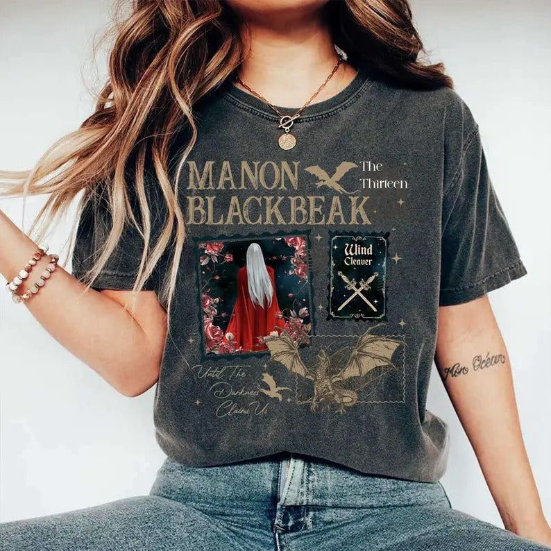 Manon Blackbeak Throne Glass Shirt Thirteen Shirt Now Until Darkness Claims Us Sarah J Maas Basic Fit T-Shirts, Hoodie, Sweatshirt - T-Shirt, Sweatshirt, Hoodie