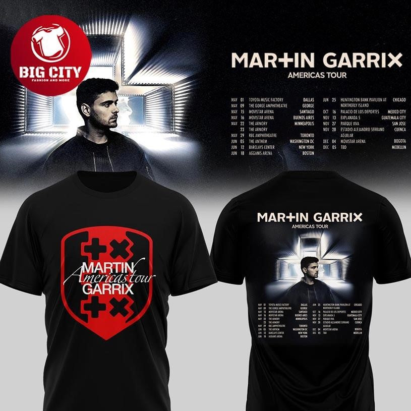 Martin Garrix Americas Tour 2026 EDM Party All Day Long Two Sided Shirt Unisex T-shirt, Sweatshirt, Hoodie, Long Sleeve Tee - T-Shirt, Sweatshirt, Hoodie
