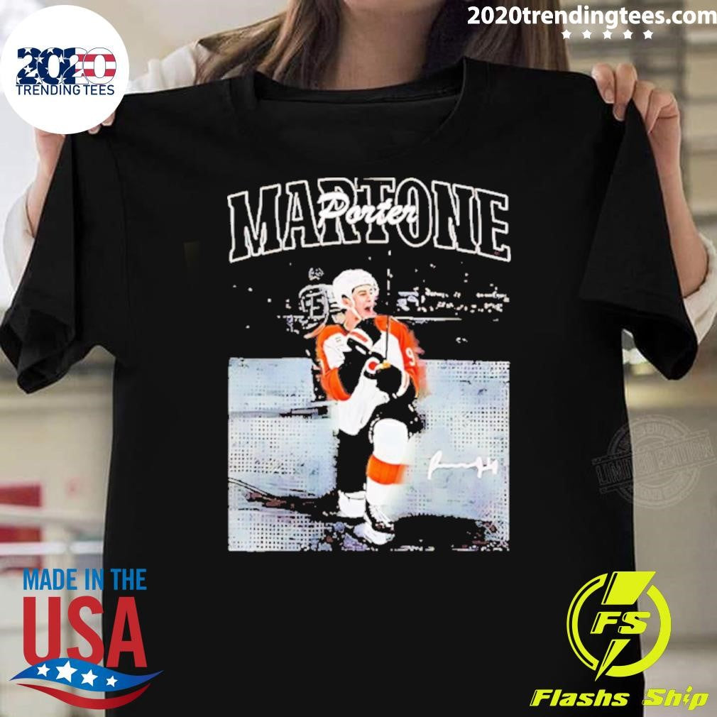 Martone Photo Signature Philadelphia Flyers Shirt Unisex T-shirt, Sweatshirt, Hoodie, Long Sleeve Tee - T-Shirt, Sweatshirt, Hoodie