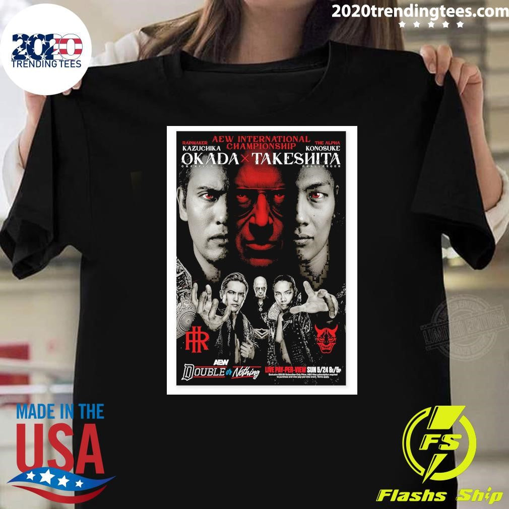 Matchup Monday Kazuchika Okada vs Konosuke Takeshita  Double or Nothing 2026 VARIANT Art Shirt - T-Shirt, Sweatshirt, Hoodie