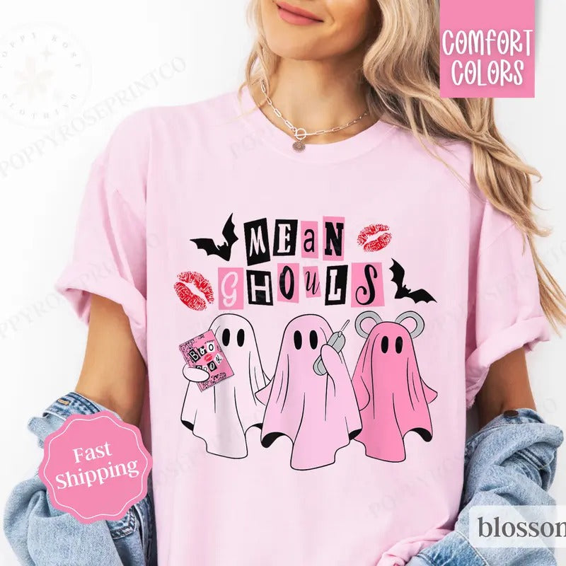 Mean Ghouls Halloween Shirt Comfort Colors Spooky Season Shirts October T-Shirts, Hoodie, Sweatshirt - T-Shirt, Sweatshirt, Hoodie