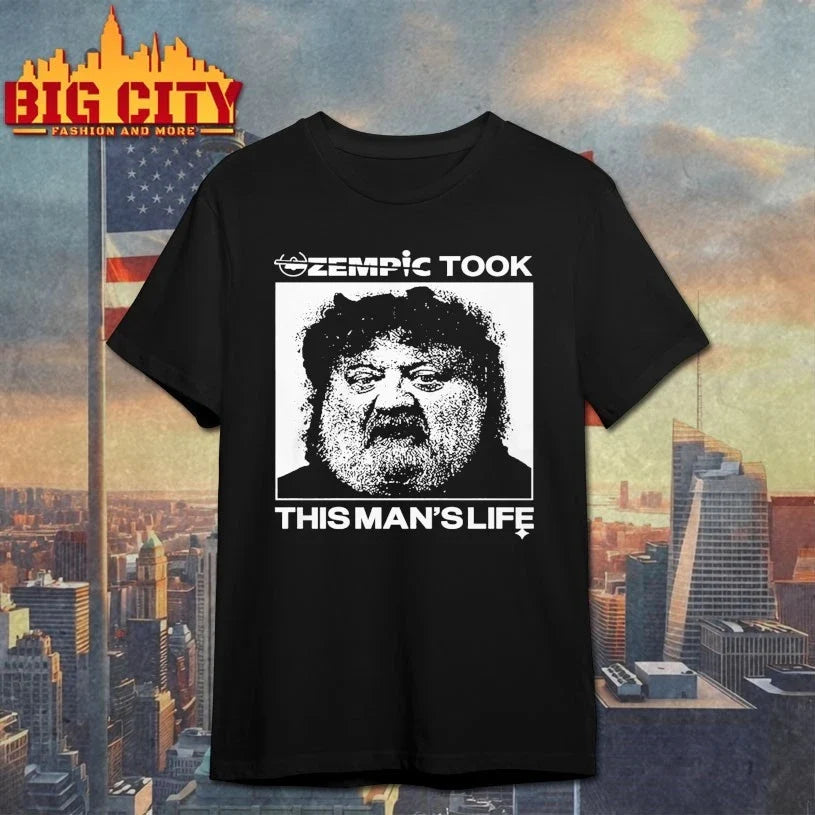 Meat Canyon Ozempic Took This Mans Life shirt Unisex T-shirt, Sweatshirt, Hoodie, Long Sleeve Tee - T-Shirt, Sweatshirt, Hoodie
