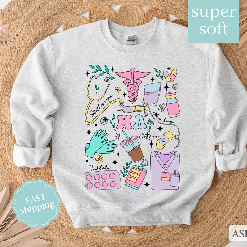 Medical Assistant MA Medical Assistant T-Shirts, Hoodie, Sweatshirt - T-Shirt, Sweatshirt, Hoodie