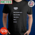 Meet Kamala Harris Meet Tim Walz take action store donate shirt Unisex T-shirt, Sweatshirt, Hoodie, Long Sleeve Tee - T-Shirt, Sweatshirt, Hoodie