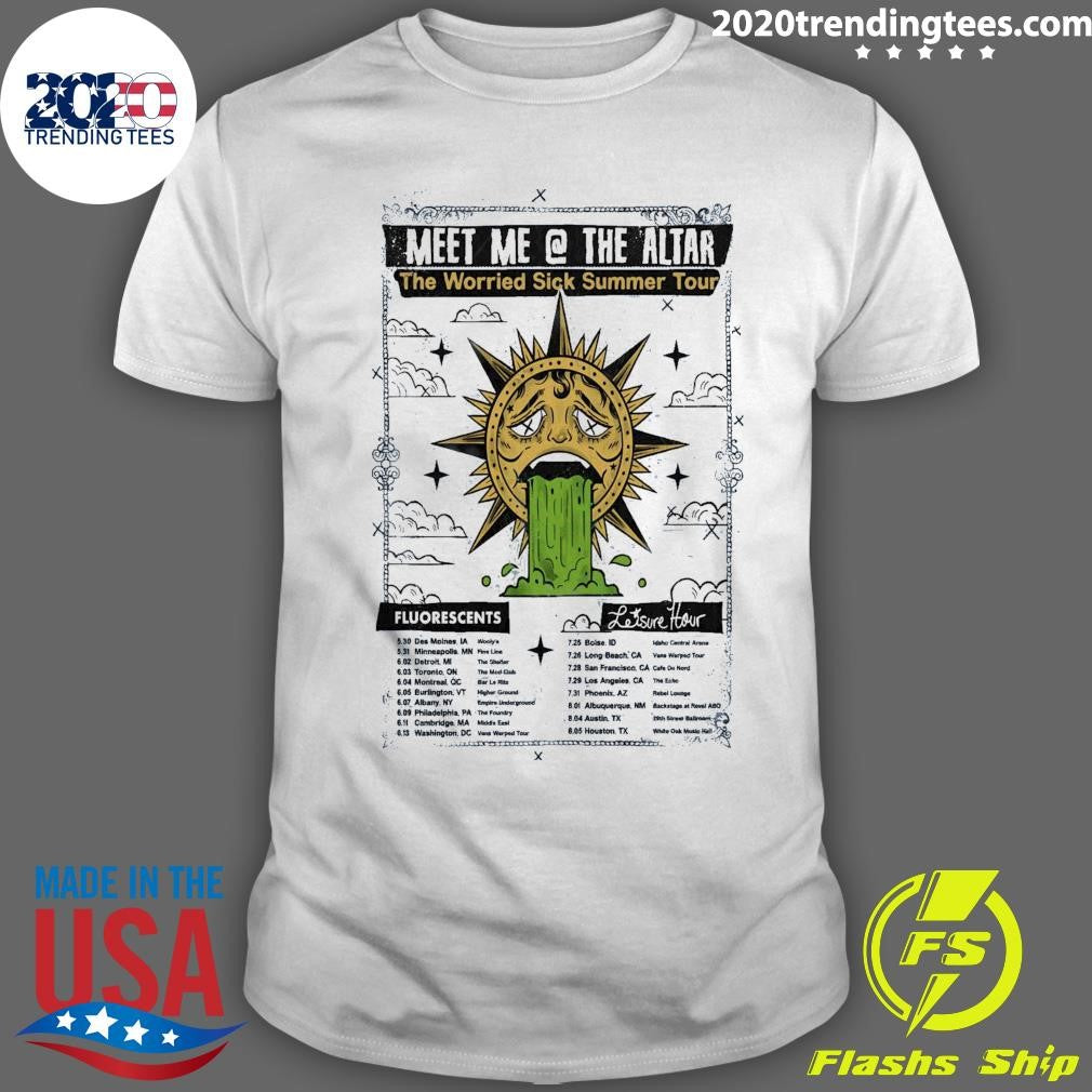 Meet Me @ The Altar The Worried Sick Summer Tour 2026 Shirt Unisex T-shirt, Sweatshirt, Hoodie, Long Sleeve Tee - T-Shirt, Sweatshirt, Hoodie