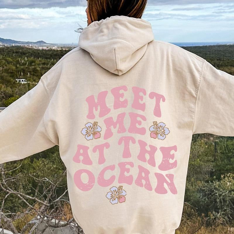 Meet Me Ocean Beach Beach Cotton Casual Sunset Beach Womenswear T-Shirts, Hoodie, Sweatshirt - T-Shirt, Sweatshirt, Hoodie