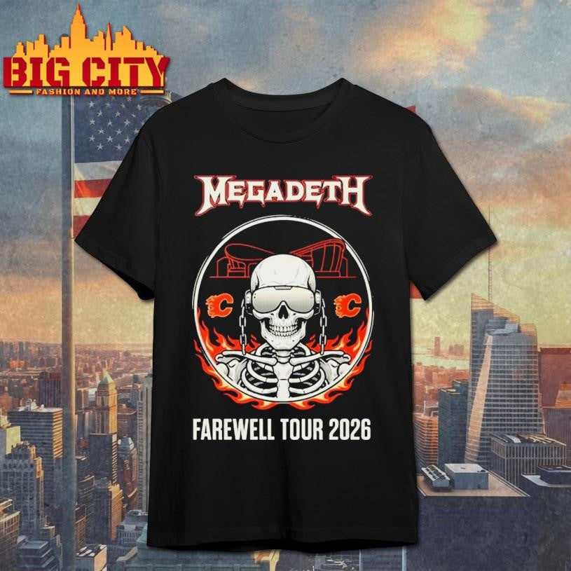 Megadeth Farewell Tour 2026 Event Shirt Unisex T-shirt, Sweatshirt, Hoodie, Long Sleeve Tee - T-Shirt, Sweatshirt, Hoodie