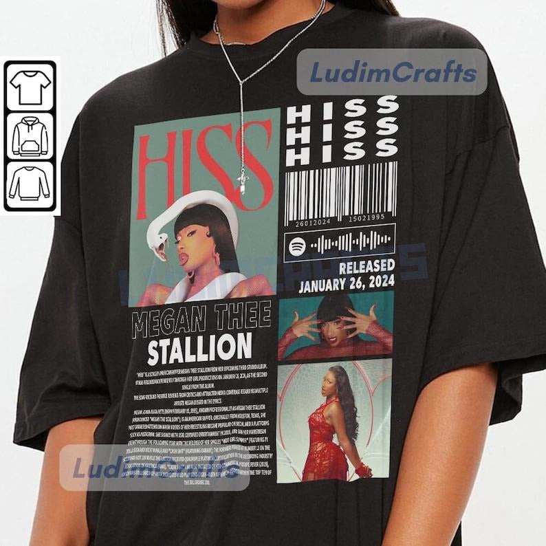 Megan Thee Stallion Music Shirt HISS Album 90s MTS Tour 2024 Bootleg Inspired T-Shirts, Hoodie, Sweatshirt - T-Shirt, Sweatshirt, Hoodie
