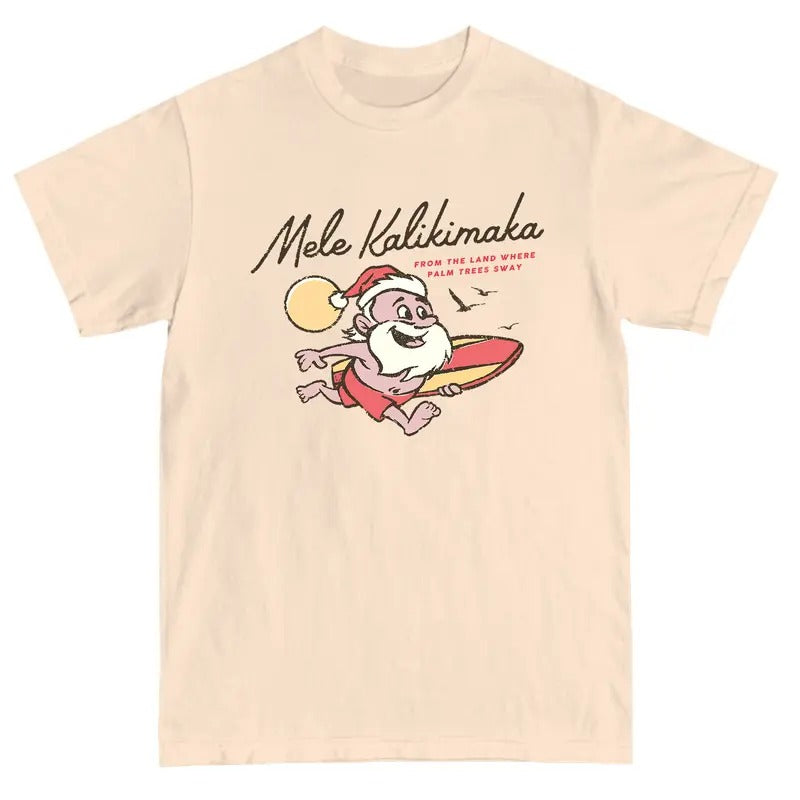 Mele Kalikimaka Hawaii 90s Vintage Hawaiian Funny Santa Shirt Vintage Festive Season Shirt T-Shirts, Hoodie, Sweatshirt - T-Shirt, Sweatshirt, Hoodie