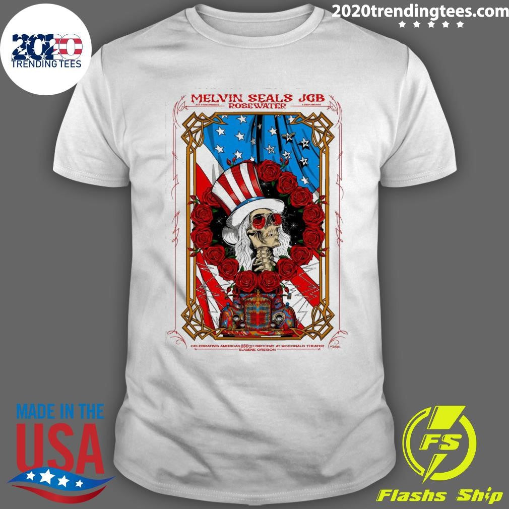 Melvin Seals And JGB July 4 2026 In Eugene OR Shirt Unisex T-shirt, Sweatshirt, Hoodie, Long Sleeve Tee - T-Shirt, Sweatshirt, Hoodie