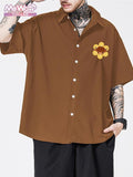 Cartoon Highland Cow & Floral Print Short Sleeve Shirt Regular Fit Casual Street Soft Comfy Top Summer Clothes Daily T-Shirts, Hoodie, Sweatshirt - T-Shirt, Sweatshirt, Hoodie