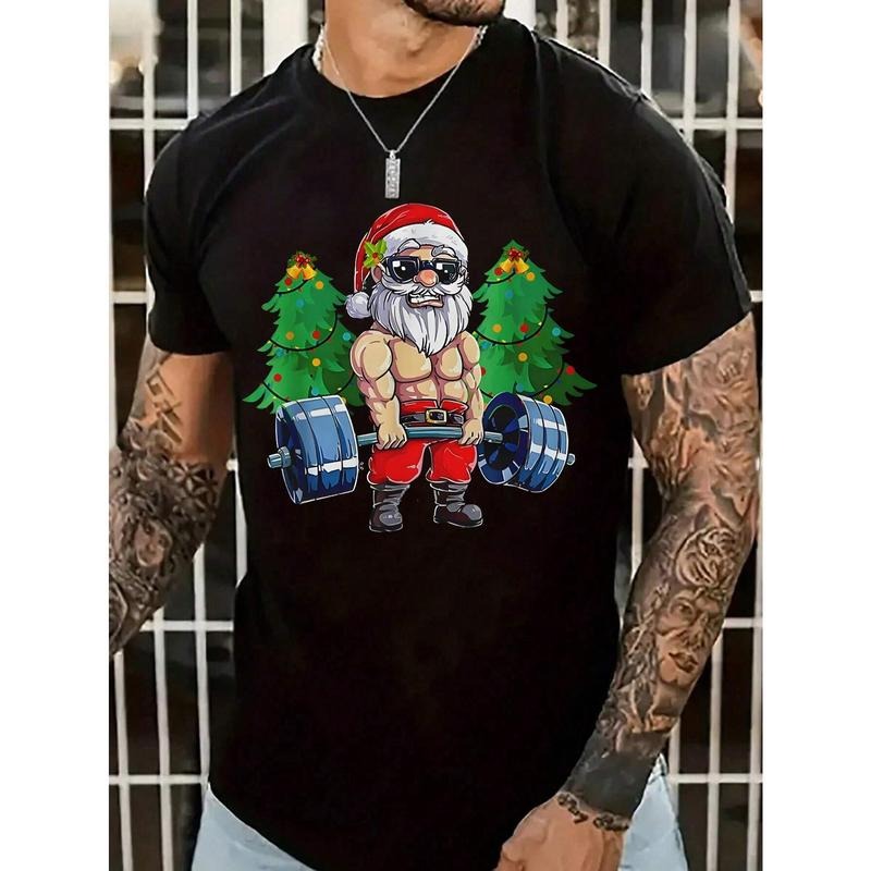 Casual Themed Print Santa Claus Sunglasses Tree Short Sleeve Made USA T-Shirts, Hoodie, Sweatshirt - T-Shirt, Sweatshirt, Hoodie