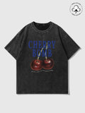 Cherry Bomb & Hand Print Wash Regular Fit Casual Short Sleeve Round Neck Daily Top Summer Tropical T-Shirts, Hoodie, Sweatshirt - T-Shirt, Sweatshirt, Hoodie