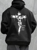 Cross Print Casual Regular Fit Long Sleeve Hooded Spring & Fall Top Daily T-Shirts, Hoodie, Sweatshirt - T-Shirt, Sweatshirt, Hoodie