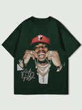 Figure Print Round Neck Casual Regular Fit Short Sleeve Crew Neck Summer Top Daily T-Shirts, Hoodie, Sweatshirt - T-Shirt, Sweatshirt, Hoodie