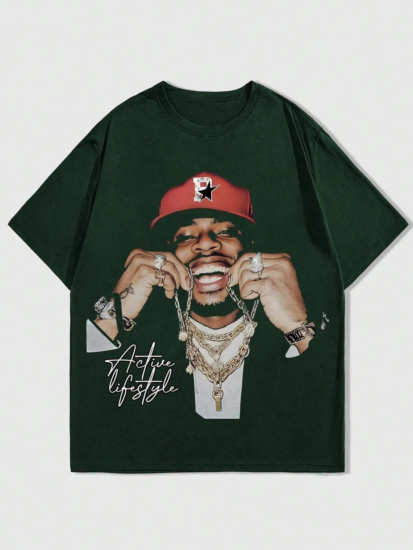 Figure Print Round Neck Casual Regular Fit Short Sleeve Crew Neck Summer Top Daily T-Shirts, Hoodie, Sweatshirt - T-Shirt, Sweatshirt, Hoodie