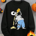 Halloween Skeleton Print Thermal Lined Regular Fit Casual Long Sleeve Round Neck Daily Top Fall & Winter T-Shirts, Hoodie, Sweatshirt - T-Shirt, Sweatshirt, Hoodie