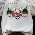 Landscape & Letter Print Drop Shoulder Regular Fit Casual Long Sleeve Round Neck Fall & Winter Clothes Daily T-Shirts, Hoodie, Sweatshirt - T-Shirt, Sweatshirt, Hoodie