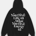 Letter Print Drawstring Casual Regular Fit Long Sleeve Pocket Hooded Fall & Winter Top Daily T-Shirts, Hoodie, Sweatshirt - T-Shirt, Sweatshirt, Hoodie