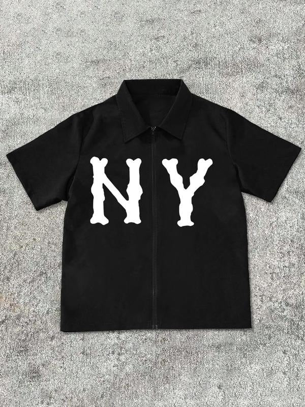 Letter Print Short Sleeve Shirt Regular Fit Casual Comfy Top Summer Clothes Daily Pajamas T-Shirts, Hoodie, Sweatshirt - T-Shirt, Sweatshirt, Hoodie