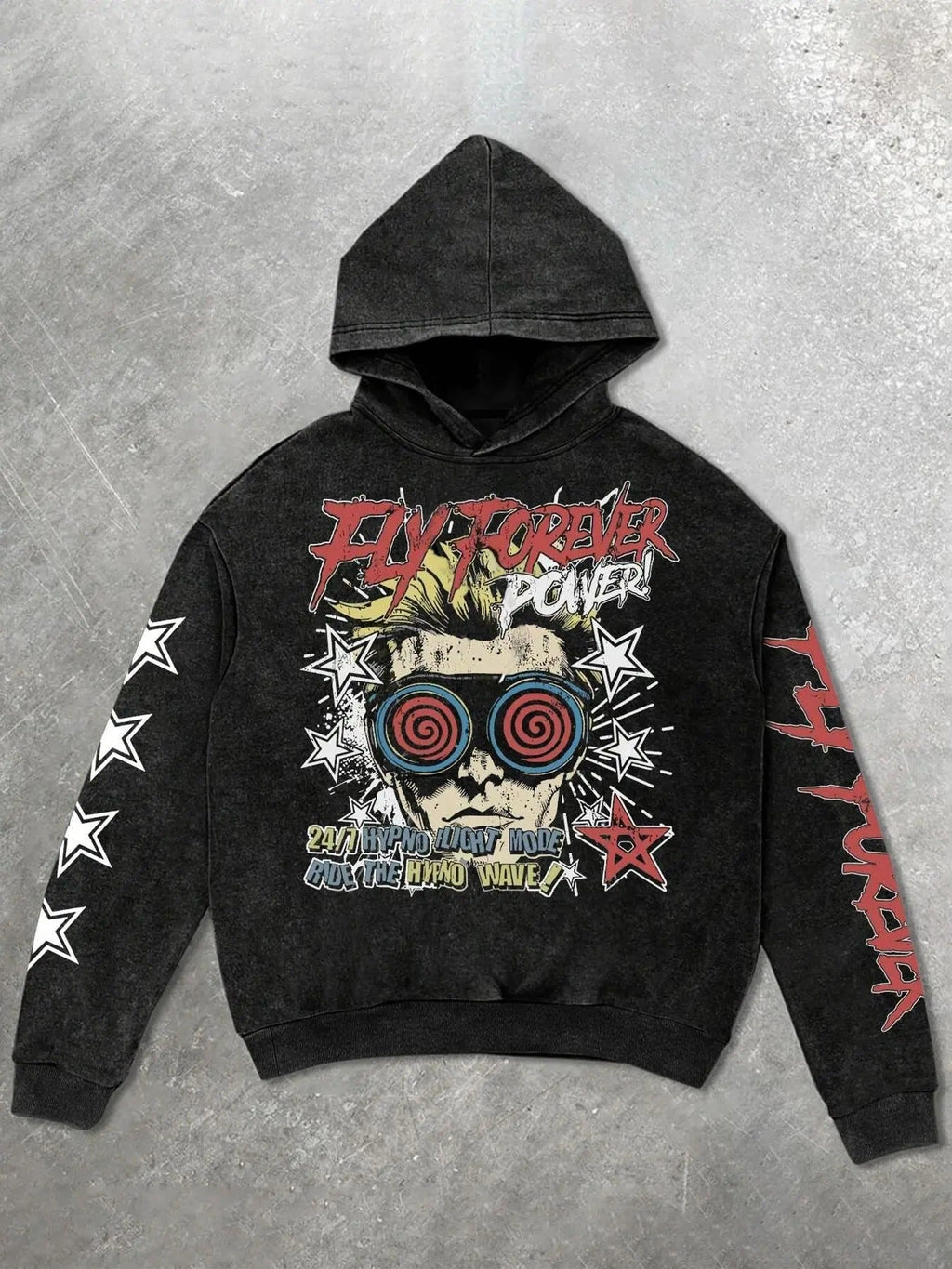 Regular Fit Cartoon & Letter Print Casual Street Long Sleeve Hooded Daily Outdoor Clothes All Seasons T-Shirts, Hoodie, Sweatshirt - T-Shirt, Sweatshirt, Hoodie