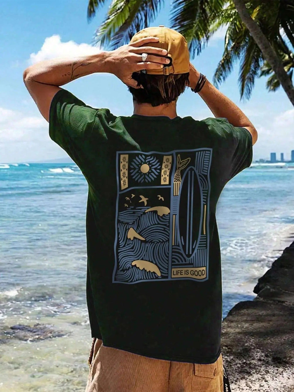 Regular Fit Print Round Neck Short Sleeve Casual Crew Neck Daily All Match Top All Seasons T-Shirts, Hoodie, Sweatshirt - T-Shirt, Sweatshirt, Hoodie
