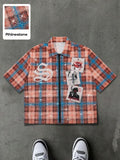 Regular Fit Plaid Print Short Sleeve Shirt Street Casual Comfy Top Daily Outdoor Clothes Summer Menswear T-Shirts, Hoodie, Sweatshirt - T-Shirt, Sweatshirt, Hoodie