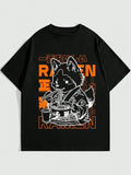 Regular Fit Ramen Print Round Neck Casual Short Sleeve Summer Top Daily Tropical T-Shirts, Hoodie, Sweatshirt - T-Shirt, Sweatshirt, Hoodie
