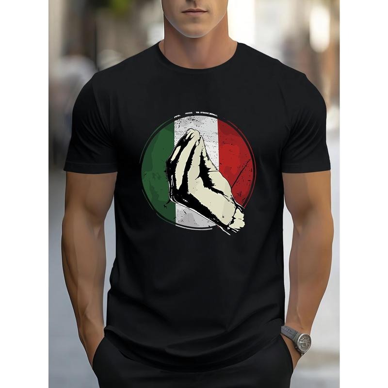 Summer Breathable Geometric Print Casual Round Neck Short Sleeve Outdoor Sports & Leisure Made USA T-Shirts, Hoodie, Sweatshirt - T-Shirt, Sweatshirt, Hoodie