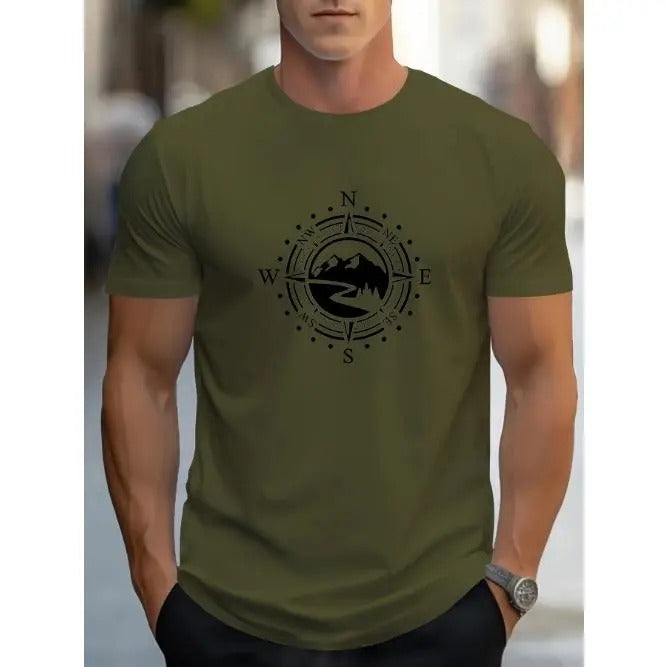 Compass Print Ultra Soft & Quick Dry Short Sleeve Summer Sports Outdoor Adventures & Everyday Made USAstyle{N002}2 T-Shirts, Hoodie, Sweatshirt - T-Shirt, Sweatshirt, Hoodie