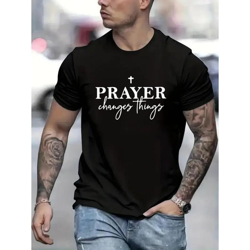 Prayer Print Short Sleeve Lightweight & Breathable Crew Neck Perfect Casual Summer Outdoors Made USA T-Shirts, Hoodie, Sweatshirt - T-Shirt, Sweatshirt, Hoodie