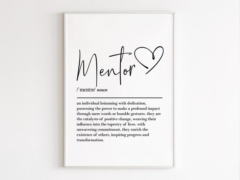 Mentor Definition Wall Art Teacher Thank You Mentor Coach Difference Maker Poster Prints No Frame Mentor Art Prints Wall Art Home Decor Large Wall Art Artwork Landscape Ornaments Photo T-Shirts, Hoodie, Sweatshirt - T-Shirt, Sweatshirt, Hoodie