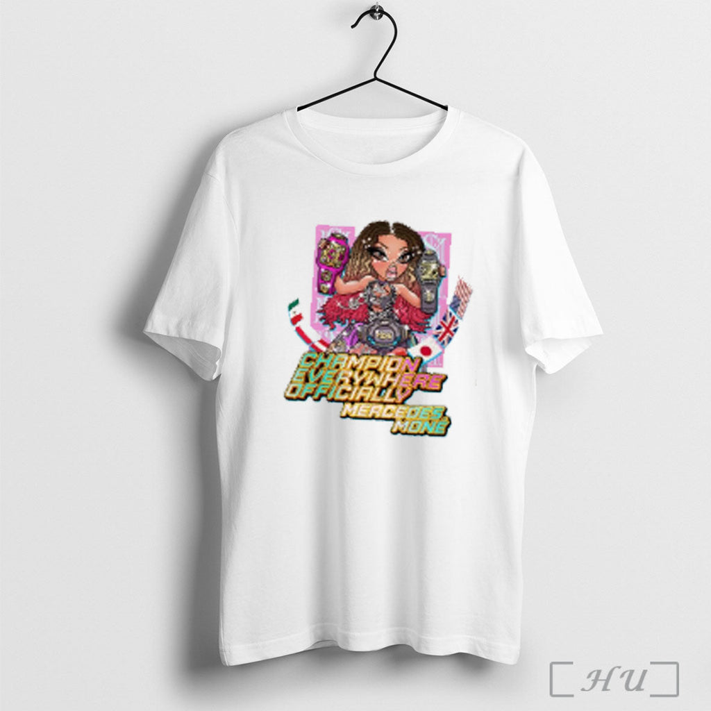 Mercedes Mone Champion Everywhere Cartoon T Shirt Unisex T-shirt, Sweatshirt, Hoodie, Long Sleeve Tee - T-Shirt, Sweatshirt, Hoodie
