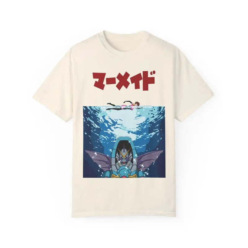 Mermaid Gundam Shirt G Gundam Neo Denmark Jaws Inspired T-Shirts, Hoodie, Sweatshirt - T-Shirt, Sweatshirt, Hoodie