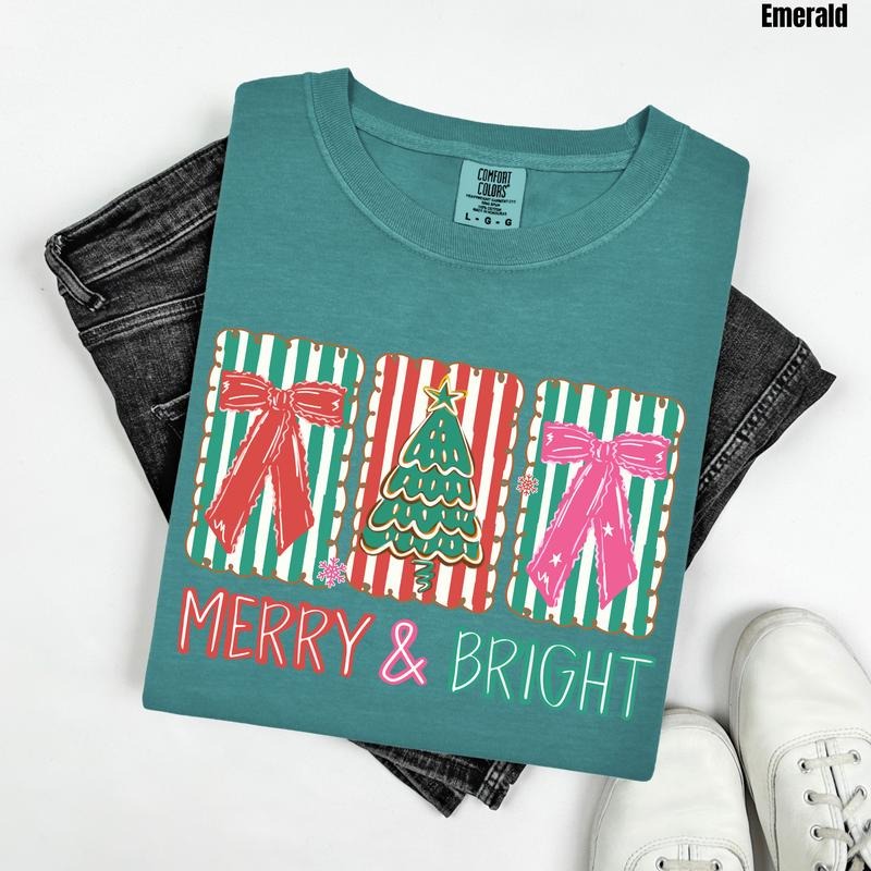 Merry & Bright Trio Comfort Colors 'NLB' T-Shirts, Hoodie, Sweatshirt - T-Shirt, Sweatshirt, Hoodie
