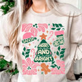 Merry Bright Floral Boho Shirt Santa T-Shirts, Hoodie, Sweatshirt - T-Shirt, Sweatshirt, Hoodie