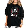 Merry As F Ck Skeleton Santa Long Sleeve Grunge Dark Edgy Skeleton T-Shirts, Hoodie, Sweatshirt - T-Shirt, Sweatshirt, Hoodie