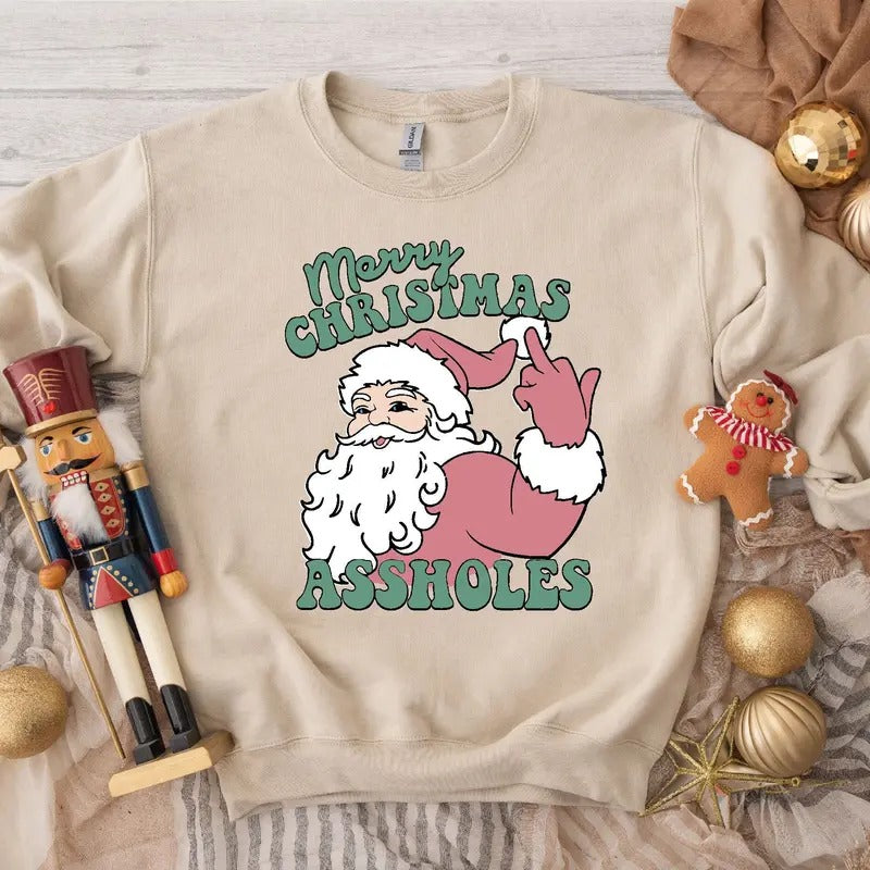 Merry Santa Inappropriate Xmas Funny Shirt Dirty Humor Ugly T-Shirts, Hoodie, Sweatshirt - T-Shirt, Sweatshirt, Hoodie